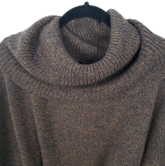 H&M Poncho Style Brown Heathered Sweater (XS) - Picture 3 of 12